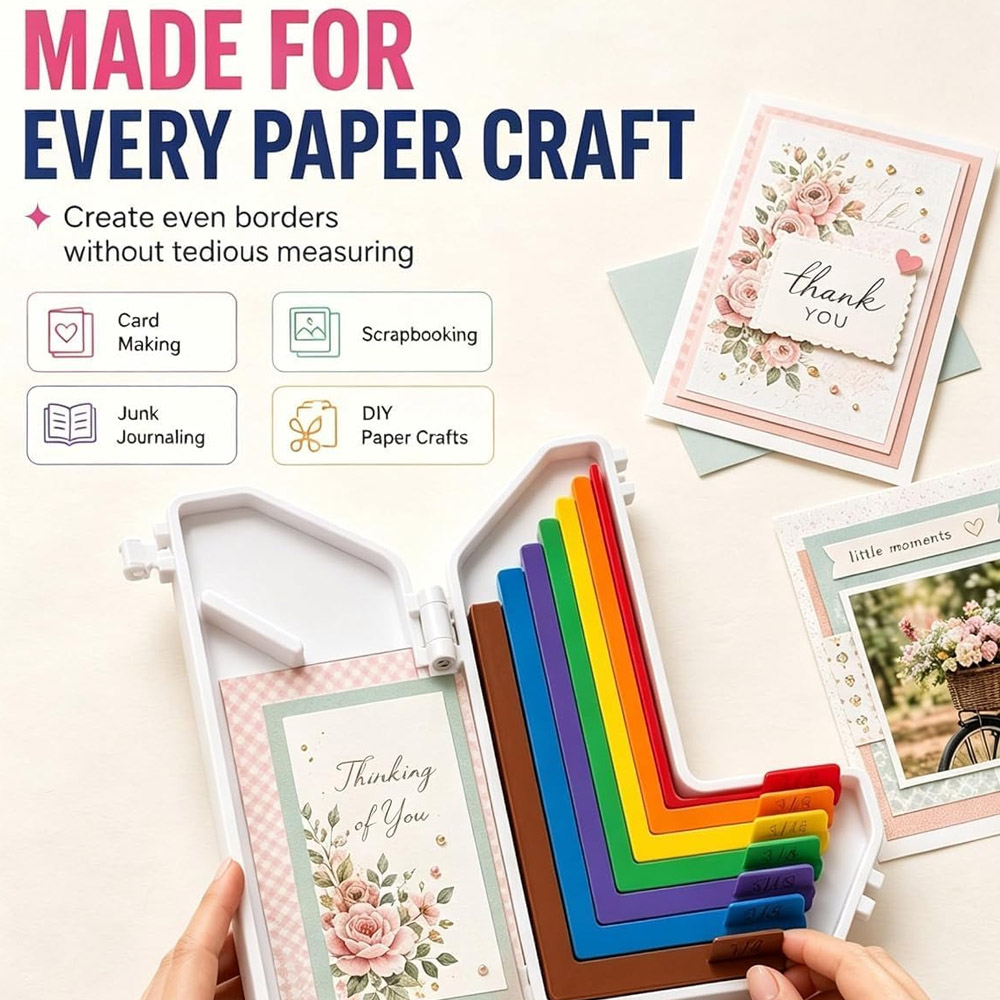 Scrapbooking - Papercraft Alignment Guide Set Includes Storage