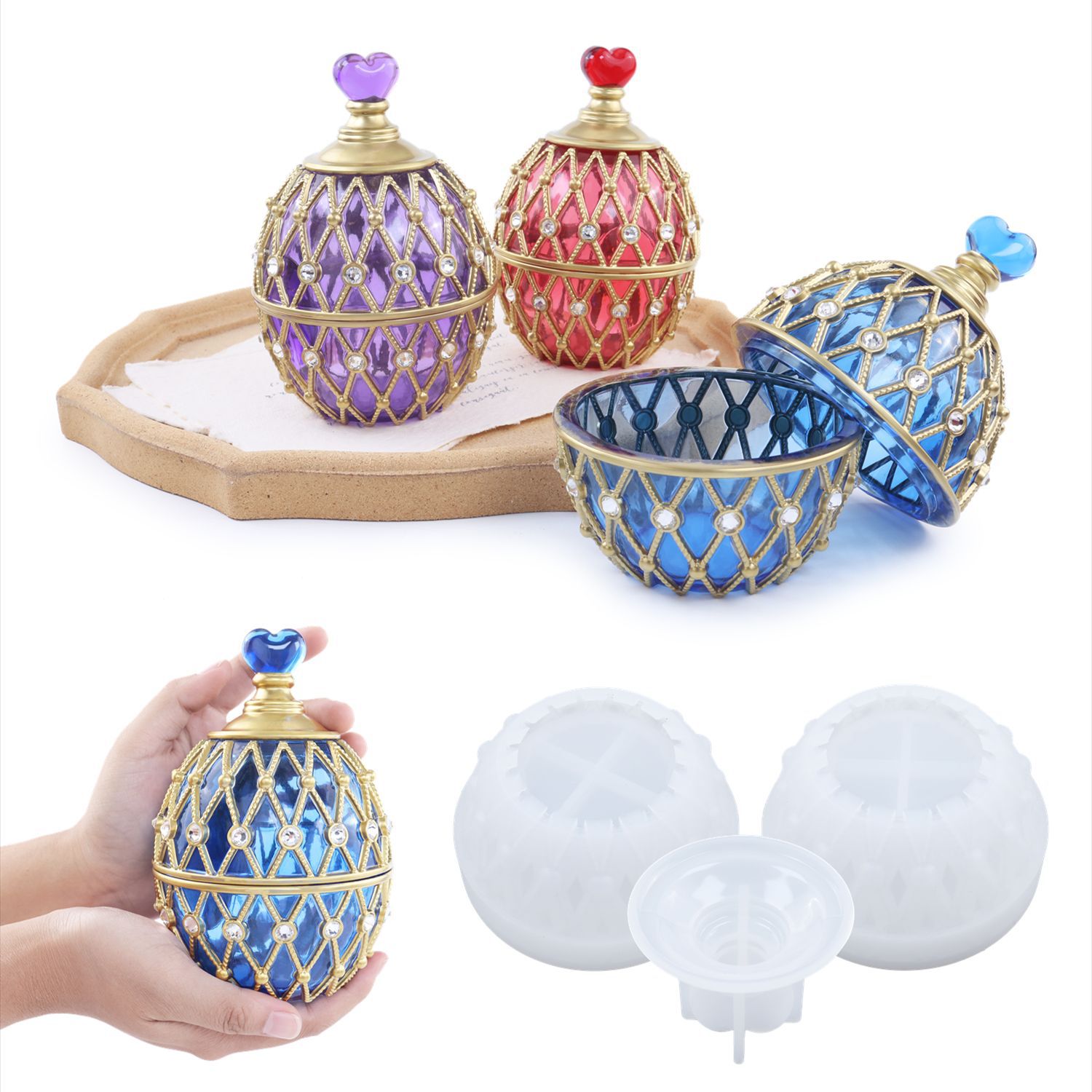 Silicone Epoxy Resin Molds Set - Two Styles Set DIY Crystal Epoxy