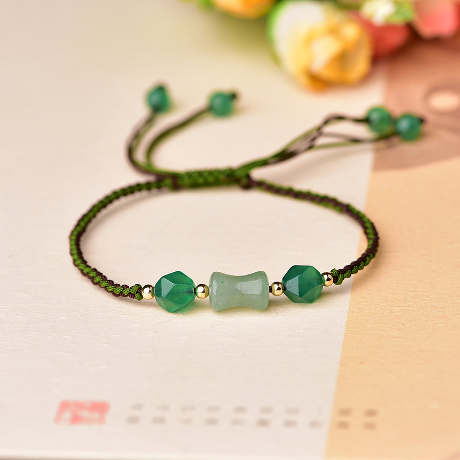 Green Natural Jade Beads Brace - Beading review and price