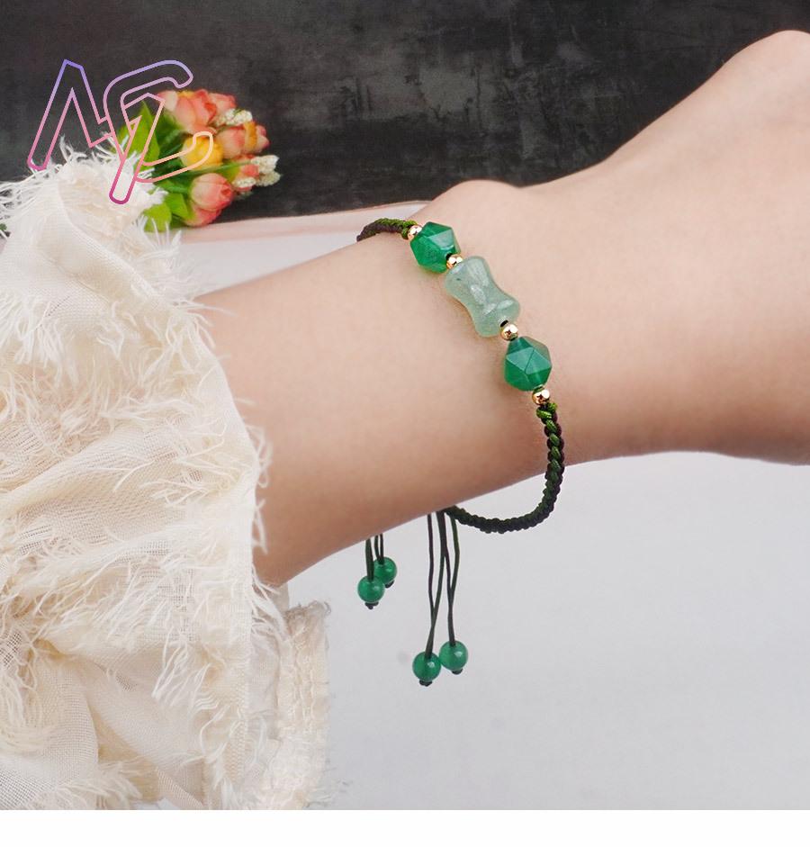 Green Natural Jade Beads Brace - Beading review and price