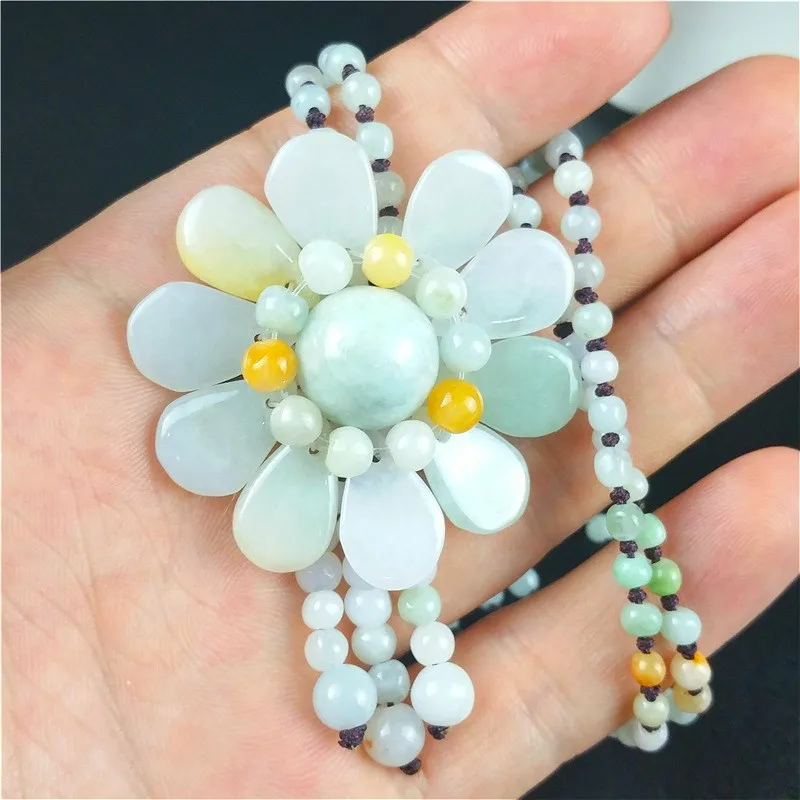 Certified Burmese Jade Sunflow - Beading review and price