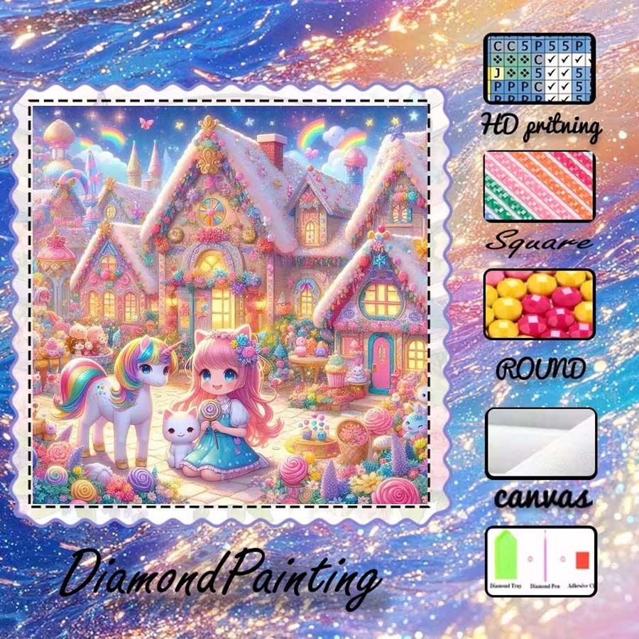 1 piece 5D DIY flocking cloth, - 5D Diamond Painting Kit Full Drill review and price