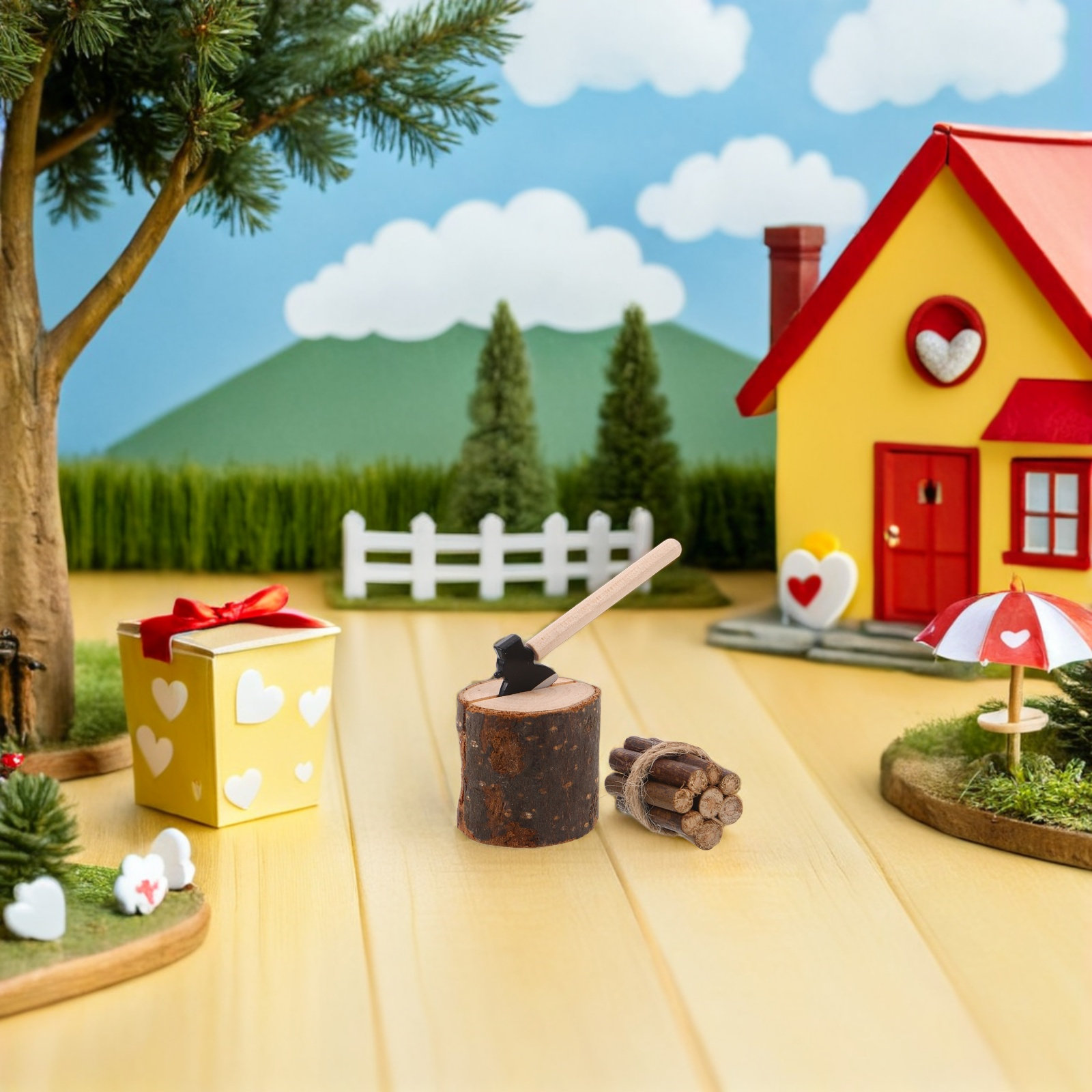 Miniature Firewood Set with Ch - Craft Tools review and price